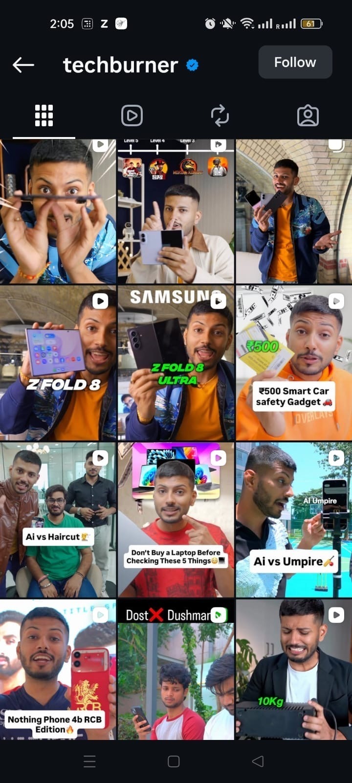 Tech burner influencer 